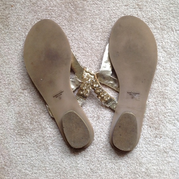 Paprika gold embellished sandals, size 9 - Picture 2 of 2